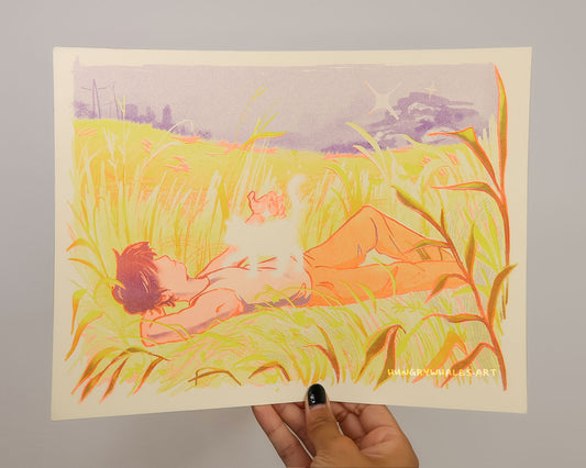 Summer Visit Risograph Print