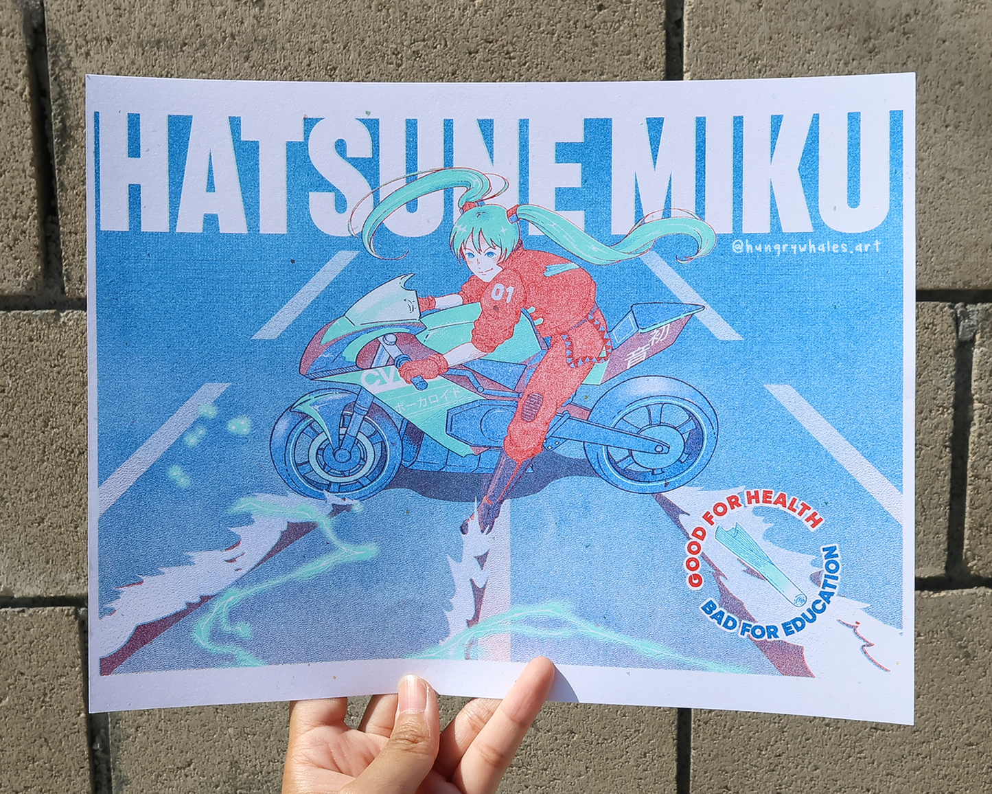 Miku x Akira Risograph Print