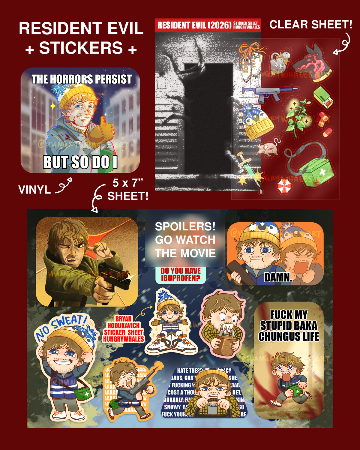 Bryan Hodukavich Stickers PREORDER