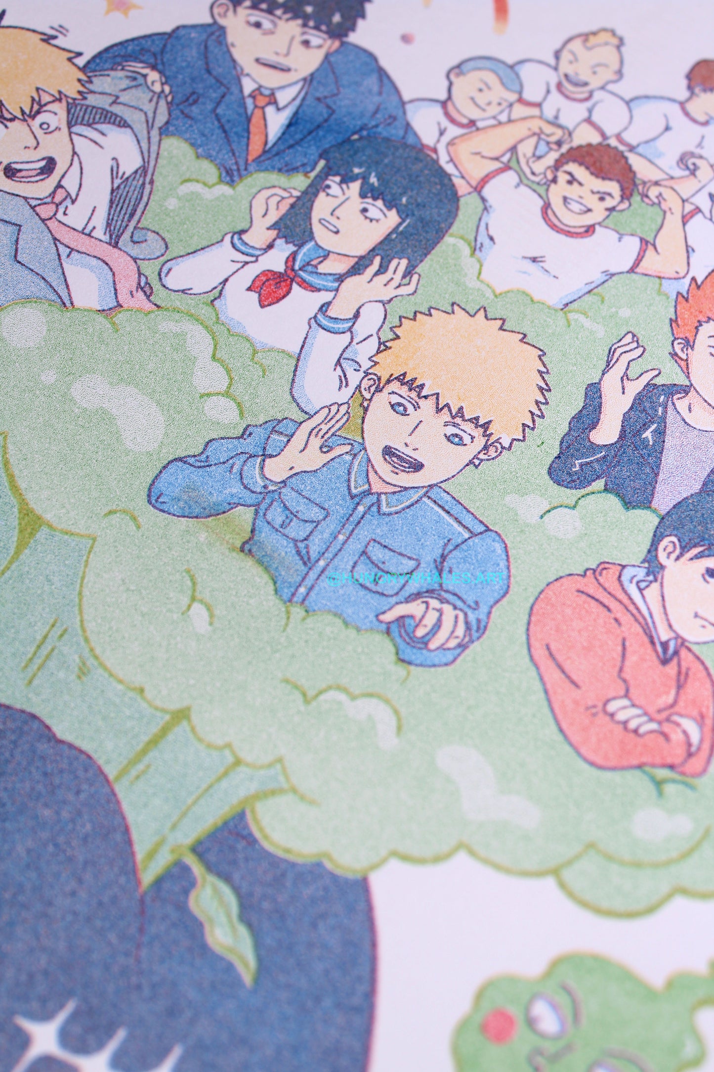 Mob Psycho 100 Risograph Print