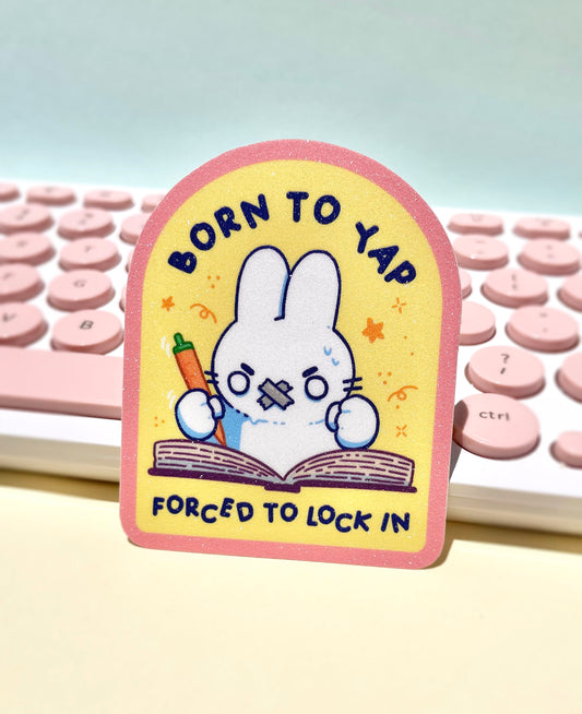 Lock In Sparkly Sticker