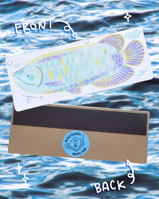 Long Arowana Magnetic Risograph Memo Pad
