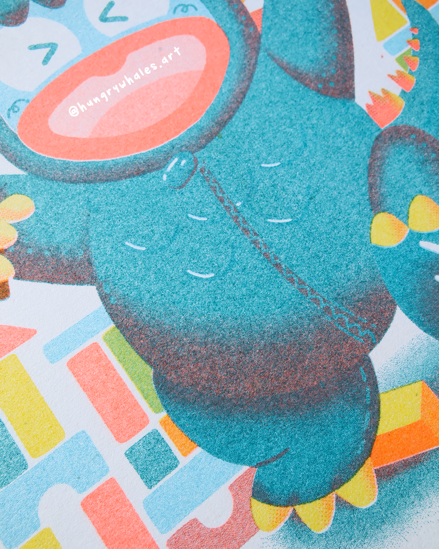 Hangyozilla Risograph Print