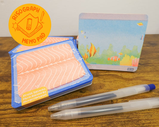Fish Risograph Memo Pads