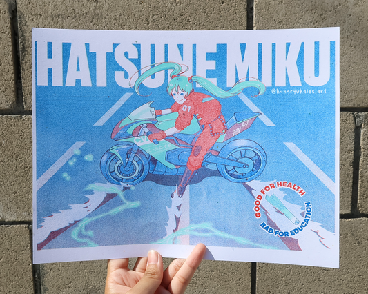 Miku x Akira Risograph Print