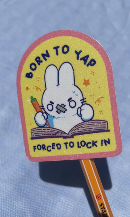 Lock In Sparkly Sticker